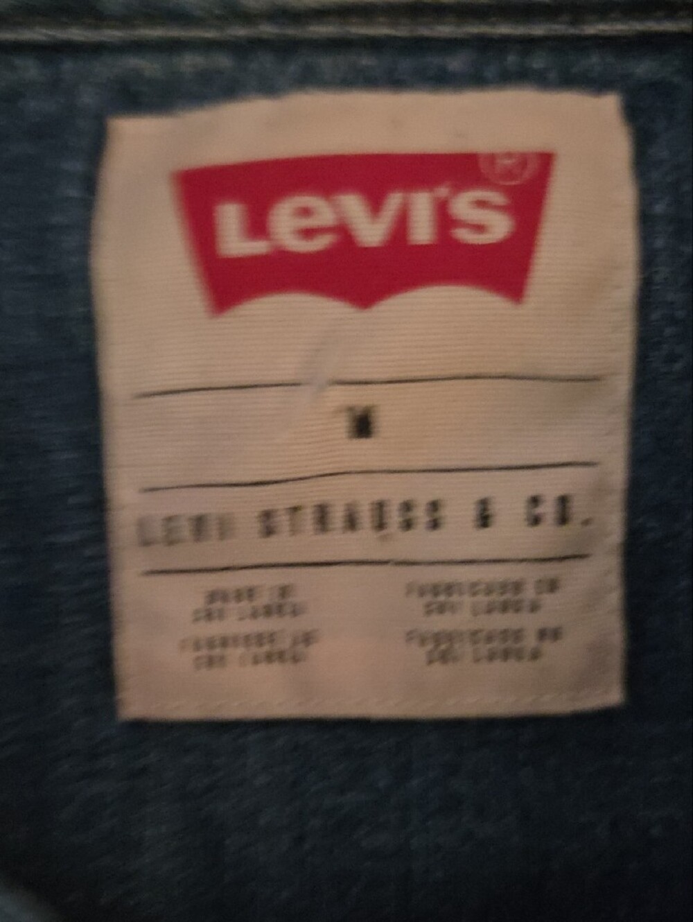 Levi's Men's Barstow Western Denim Pearl Snap Shirt - Size M - Picture 4 of 6